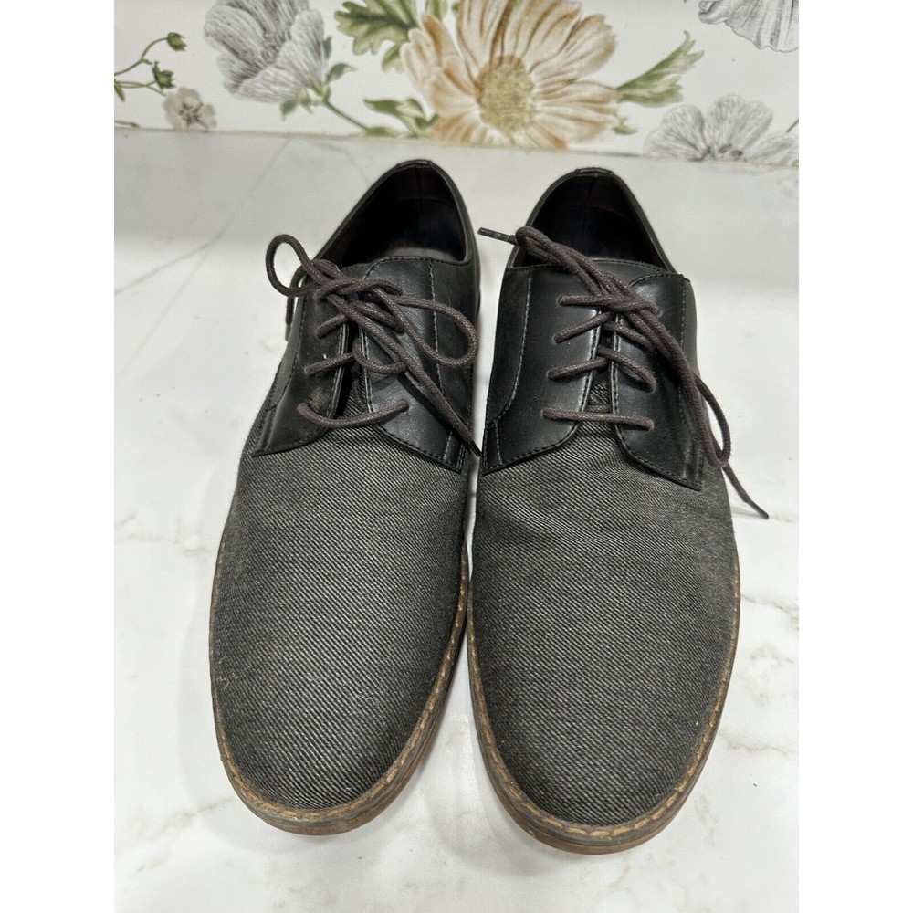 JF J.Ferrar Mens Marcus Lace-Up Oxford Black Casual Dress Shoe - US Mens Size 11